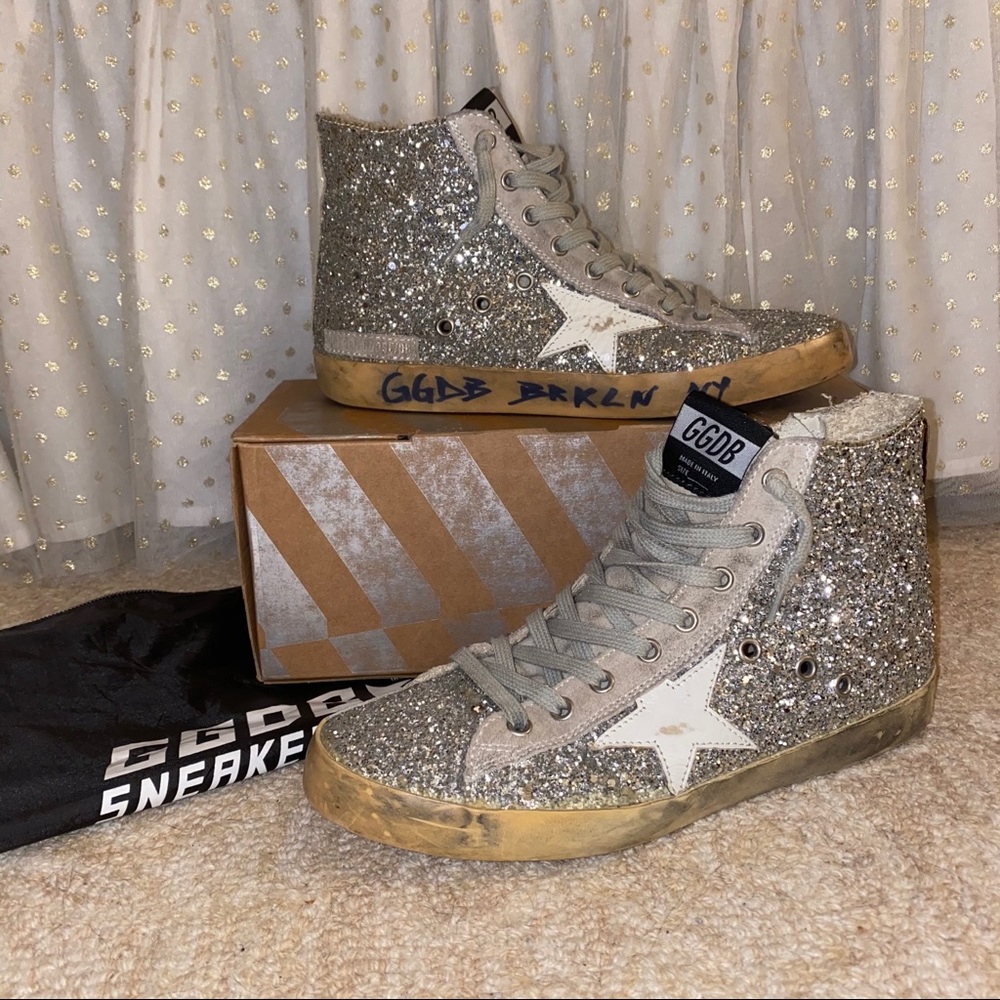Golden Goose Francy Silver Sparkle High Top